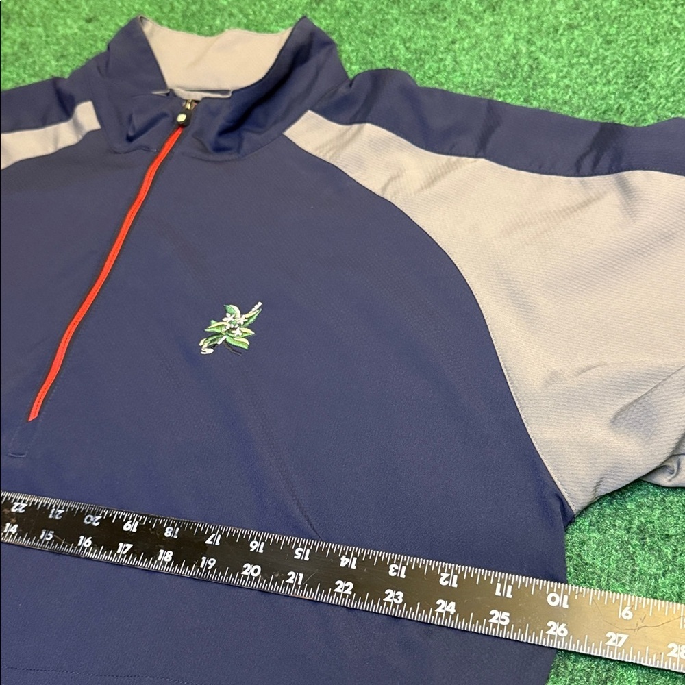 FootJoy: Long Sleeved Q-Zip Weather Resistant Windbreaker (Navy Blue / Size XL) - Picture 3 of 6